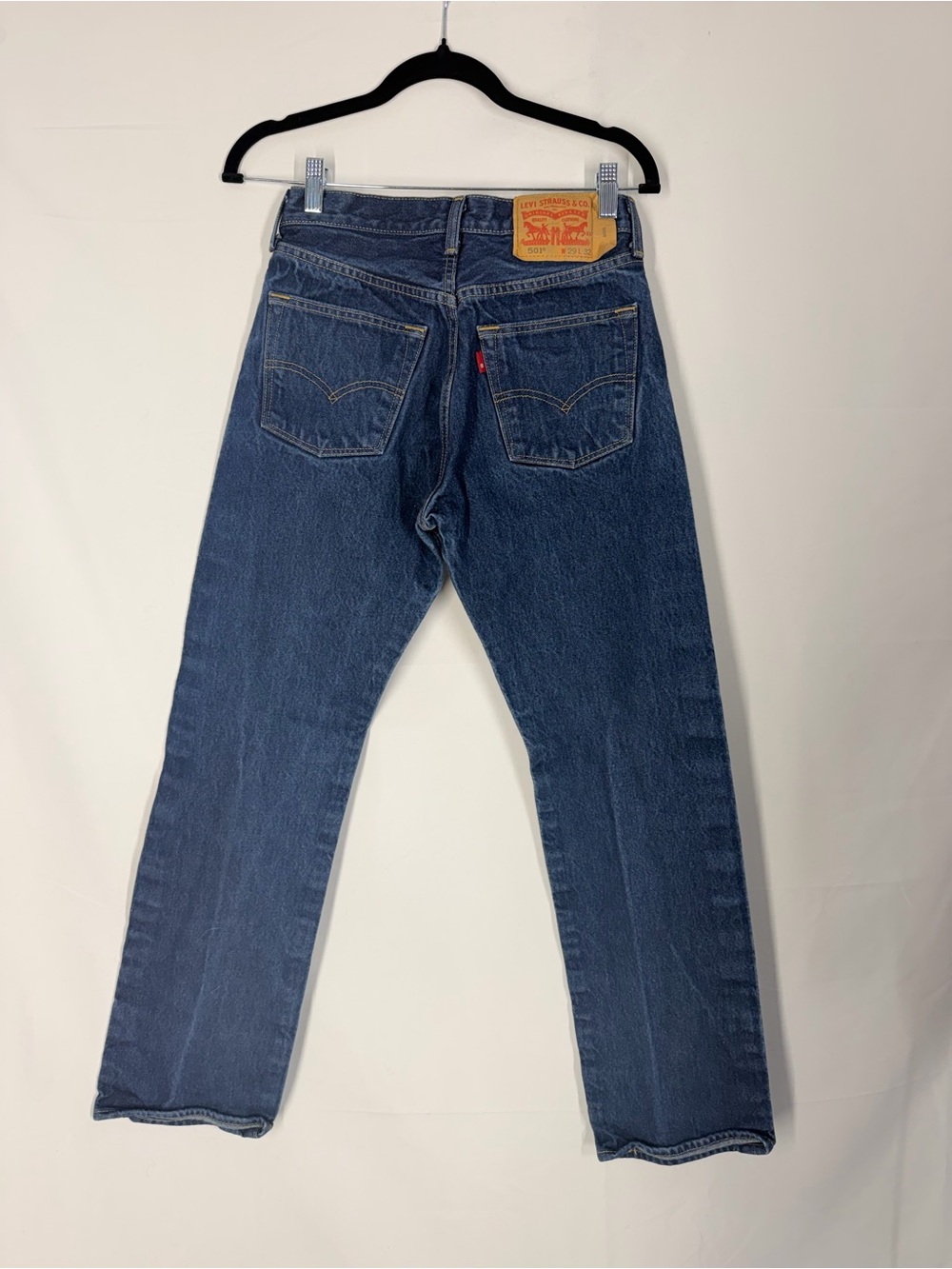 Levi's Straight-Leg Jeans in Dark Blue Denim